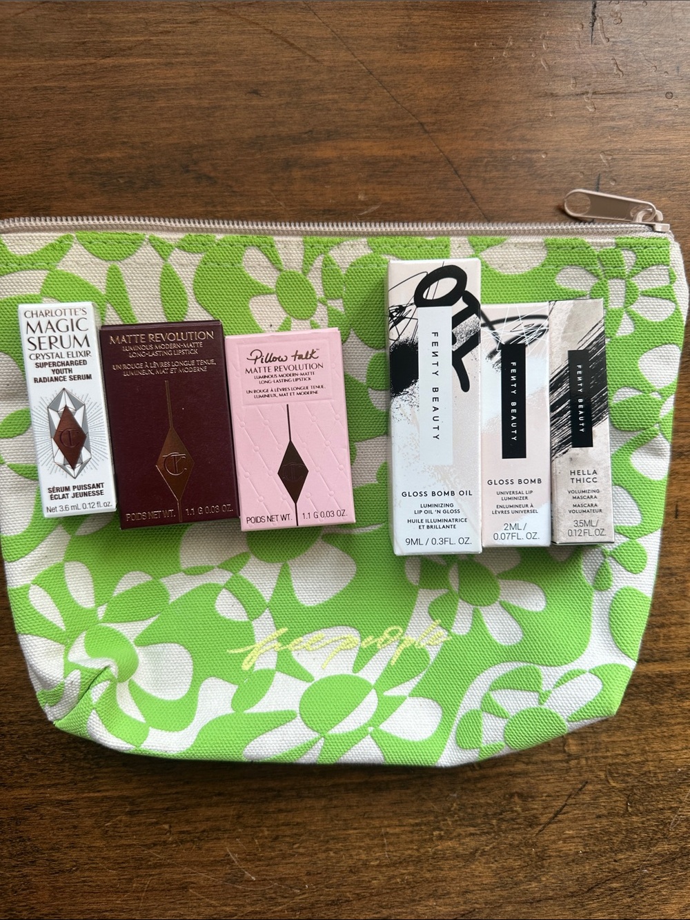 NIB Fenty Beauty Charlotte Tilbury Beauty in Free People Beauty Bag